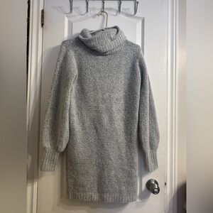 Guess Heather Gray Turtleneck Sweater Dress